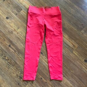 Outdoor Voices Red Leggings High-Waisted Stretchy